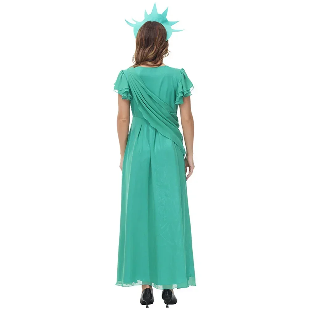 Torch Goddess US Statue of Liberty Cosplay Costume Women Kids Chiffon Sexy Dress Ancient Greek Roman Dress Halloween Clothes
Torch Goddess US Statue of Liberty Cosplay Costume Women Kids Chiffon Sexy Dress Ancient Greek Roman Dress Halloween Clothes