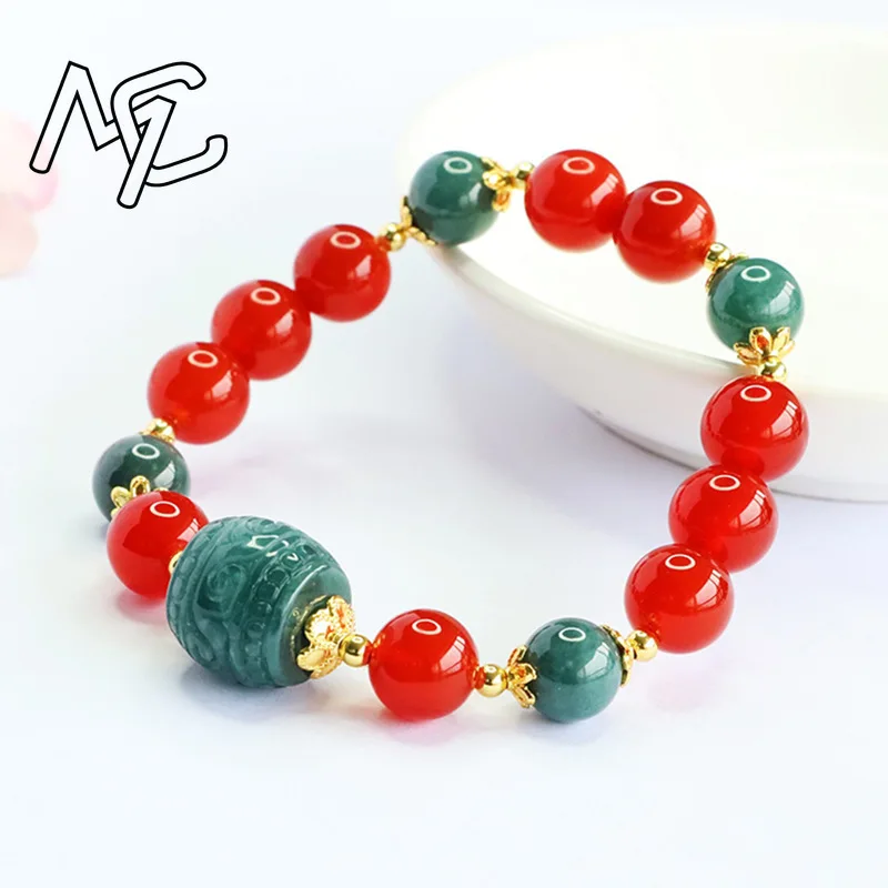 New Natural Myanmar Emerald Blue Water Circular Agate Bead Bracelet DIY Hand Knotting Design Bring Lucky Women Jade Jewelry
New Natural Myanmar Emerald Blue Water Circular Agate Bead Bracelet DIY Hand Knotting Design Bring Lucky Women Jade Jewelry