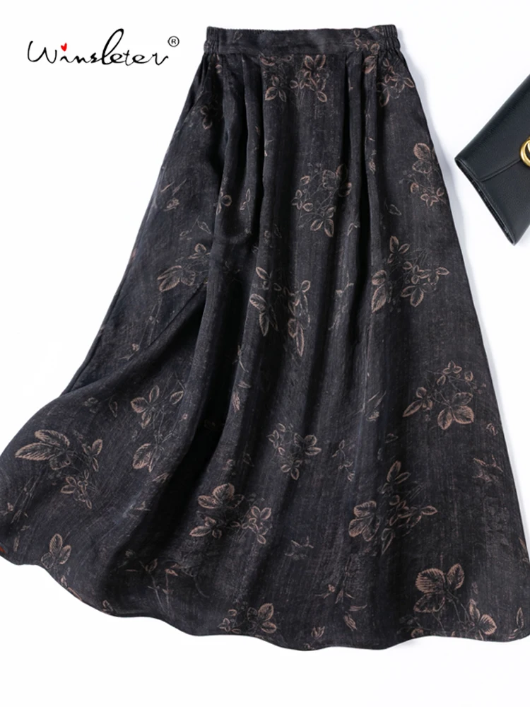 Winsleter-Women 100%Real Silk Watered Gauze Elegant Skirts, Elastic Waist Jacquard, Retro Loose Skirt, 2025 Summer New B57375CC
Winsleter-Women 100%Real Silk Watered Gauze Elegant Skirts, Elastic Waist Jacquard, Retro Loose Skirt, 2025 Summer New B57375CC