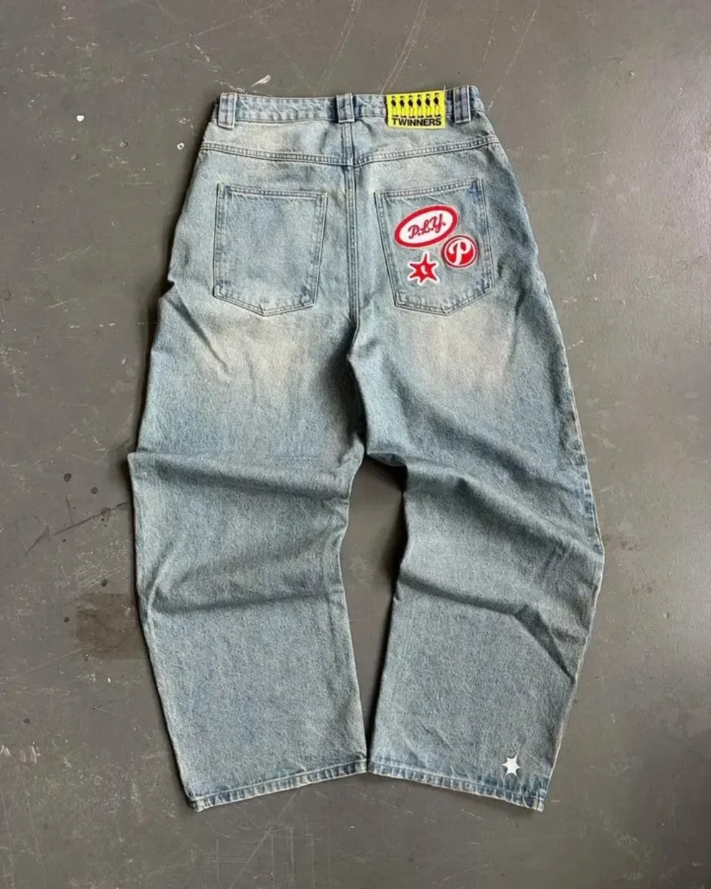 Y2K PROTECT Jeans Harajuku Hip Hop Graphic Oversized Retro Blue Baggy Jeans Mens Womens New High Waist Wide Leg Trouser 
Y2K PROTECT Jeans Harajuku Hip Hop Graphic Oversized Retro Blue Baggy Jeans Mens Womens New High Waist Wide Leg Trouser