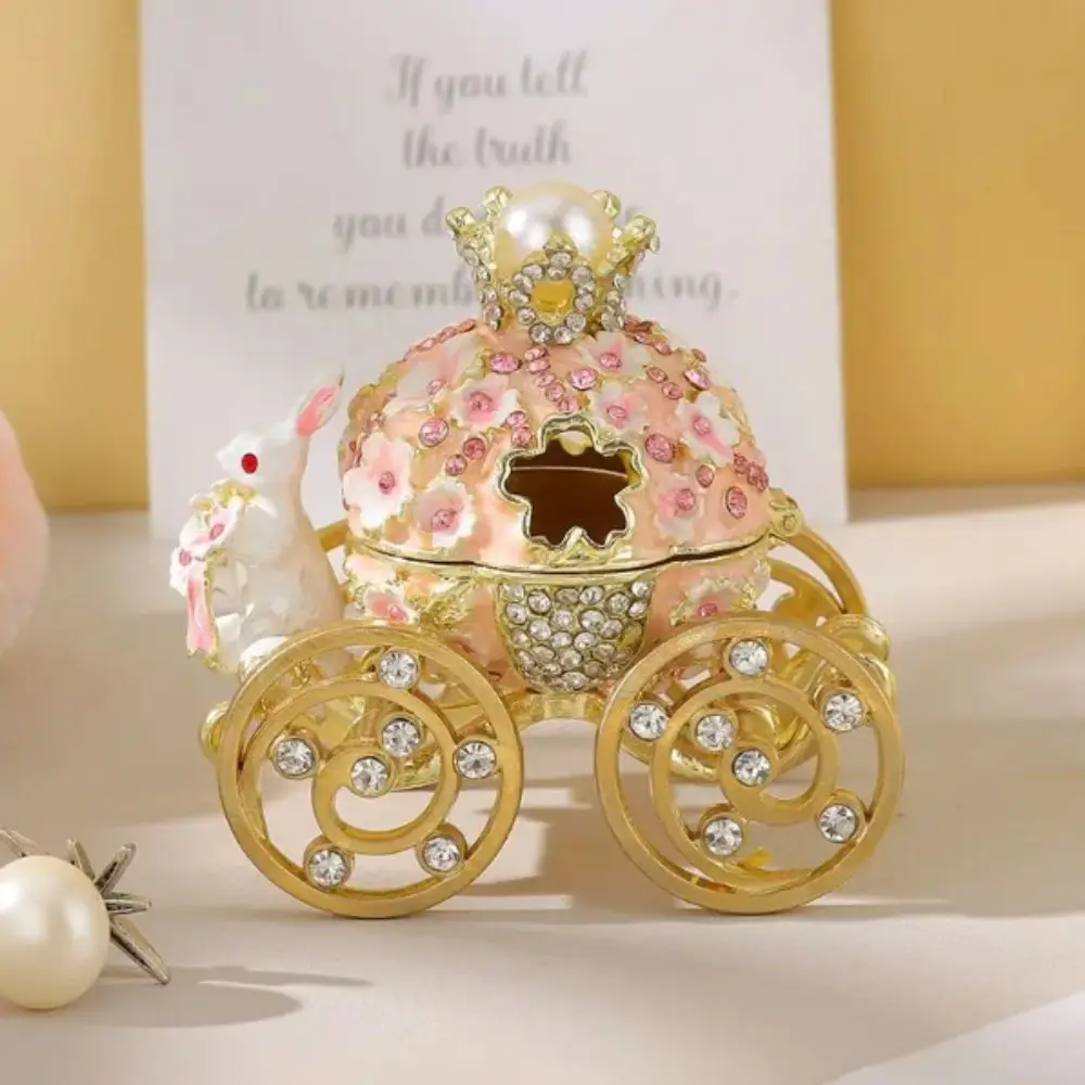 European Creative Jewelry Box Bunny Pumpkin Carriage Mini Size Earrings Necklace Storage Rabbit Carriage Dresser Table Box
European Creative Jewelry Box Bunny Pumpkin Carriage Mini Size Earrings Necklace Storage Rabbit Carriage Dresser Table Box