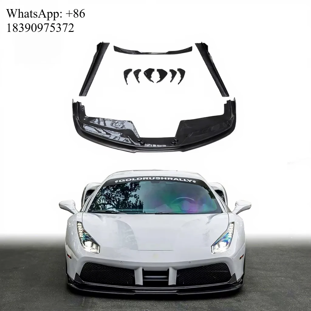 Upgraded Vors Style Dry Carbon Fiber Body Kits for 488 GTB Front Lip Sideskirts Rear Diffuser Fins Rear Wing Decklid
Upgraded Vors Style Dry Carbon Fiber Body Kits for 488 GTB Front Lip Sideskirts Rear Diffuser Fins Rear Wing Decklid