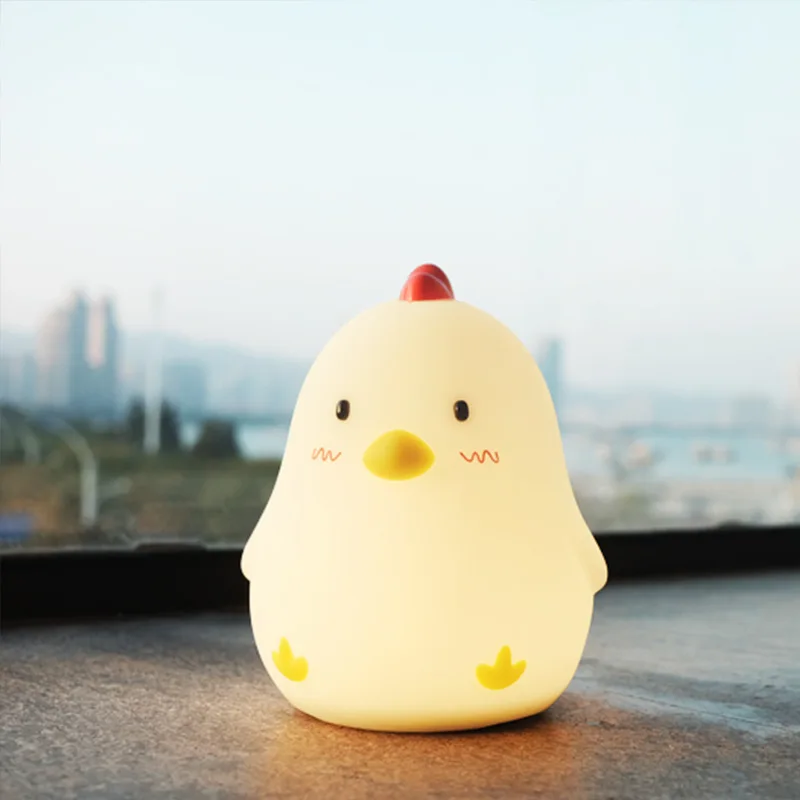 Cute Wake Up Alarm Chicken Silicone Night Light Rechargeable Baby Bedroom Bedside Children Animal Night Light
Cute Wake Up Alarm Chicken Silicone Night Light Rechargeable Baby Bedroom Bedside Children Animal Night Light