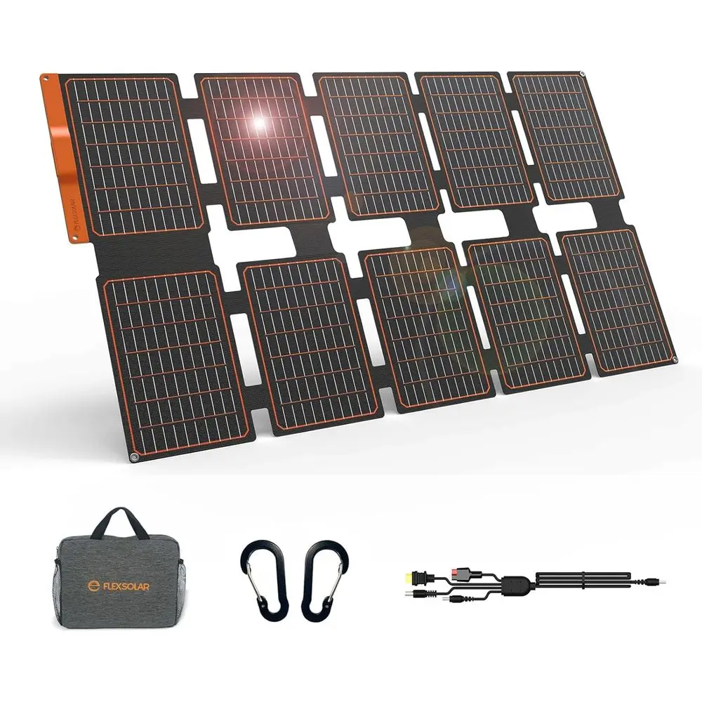 100W Portable Solar Panels with USB-C PD3.0, USB-A QC3.0, and DC Outputs, Waterproof IP67 for Outdoor Power Needs
100W Portable Solar Panels with USB-C PD3.0, USB-A QC3.0, and DC Outputs, Waterproof IP67 for Outdoor Power Needs