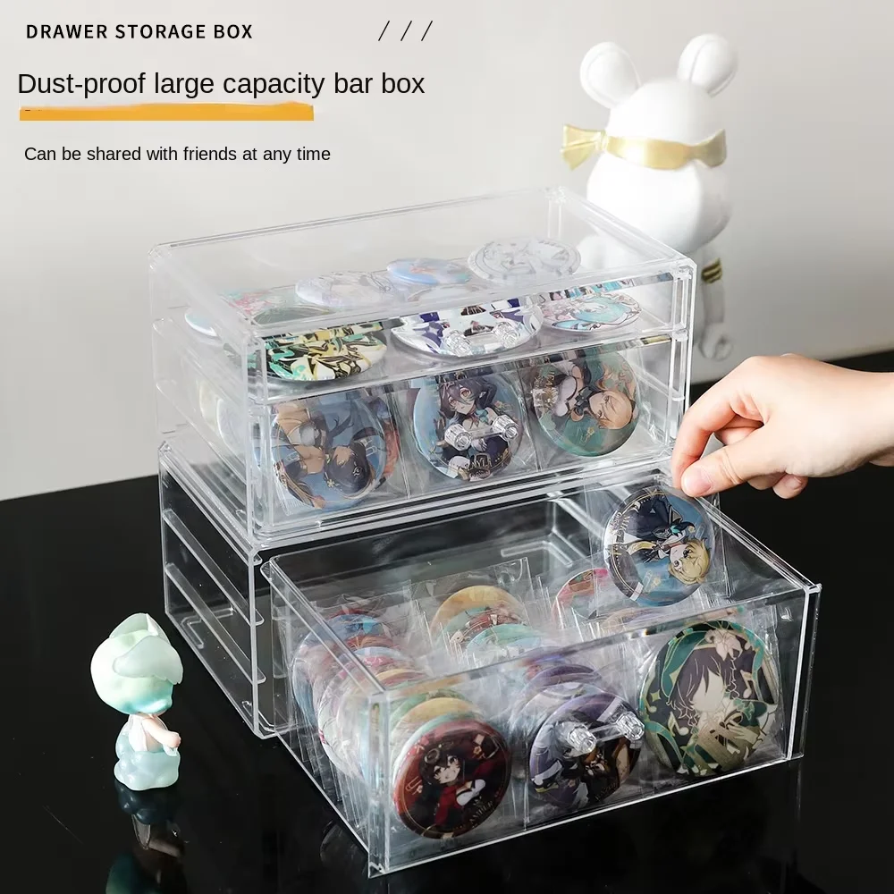 Modern Storage Box Drawer-Type Transparent Acrylic Multi-layer Animation Peripheral Badge Millet Display Rack Injection Food
Modern Storage Box Drawer-Type Transparent Acrylic Multi-layer Animation Peripheral Badge Millet Display Rack Injection Food
