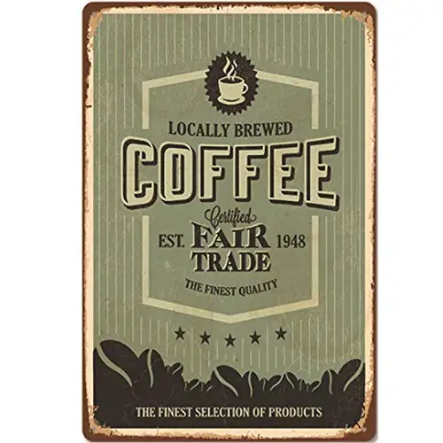Original Retro Design Locally Brewed Coffee Tin Metal Signs Wall Art | Thick Tinplate Print Poster Wall Decoration for Cafe/Kitc
Original Retro Design Locally Brewed Coffee Tin Metal Signs Wall Art | Thick Tinplate Print Poster Wall Decoration for Cafe/Kitc