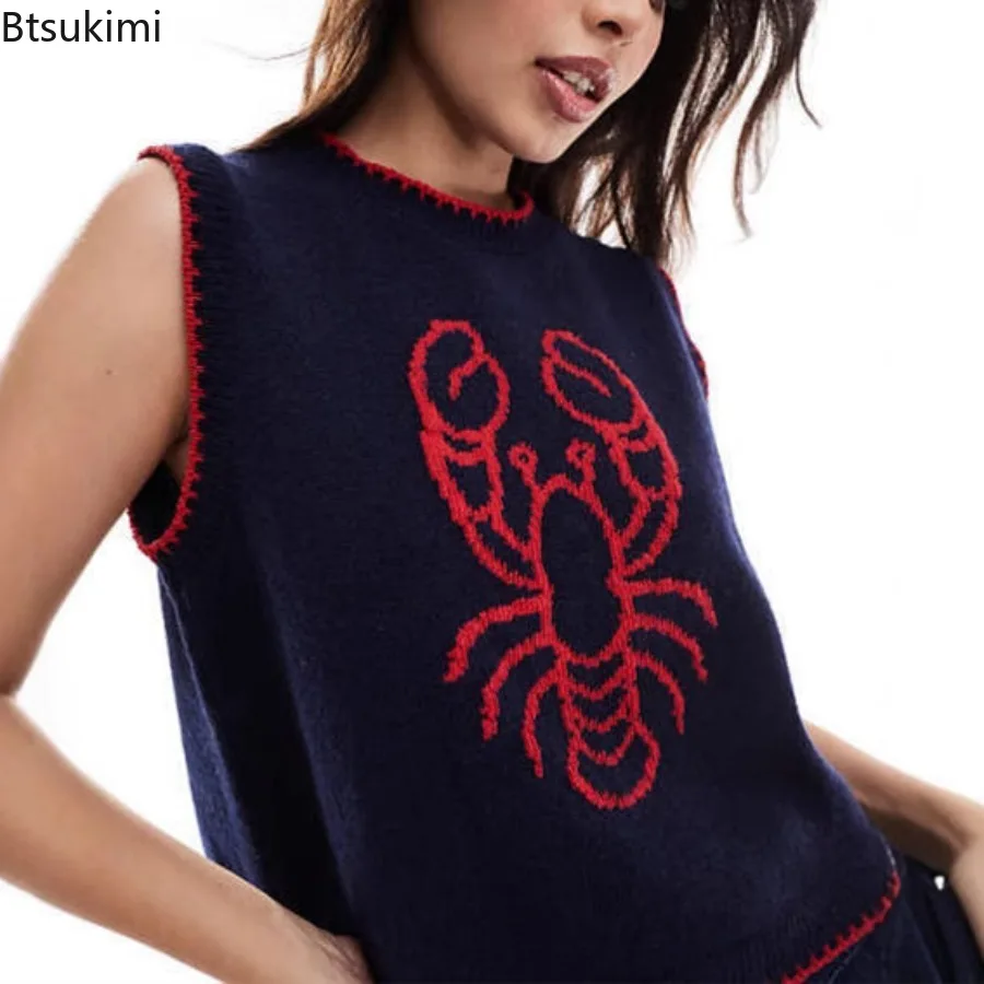 Knitted Paneled Jacquard Women's Vest Sleeveless O-neck Loose Short All-match Sweater Spring and Summer Casual Office Lady Vests
Knitted Paneled Jacquard Women's Vest Sleeveless O-neck Loose Short All-match Sweater Spring and Summer Casual Office Lady Vests