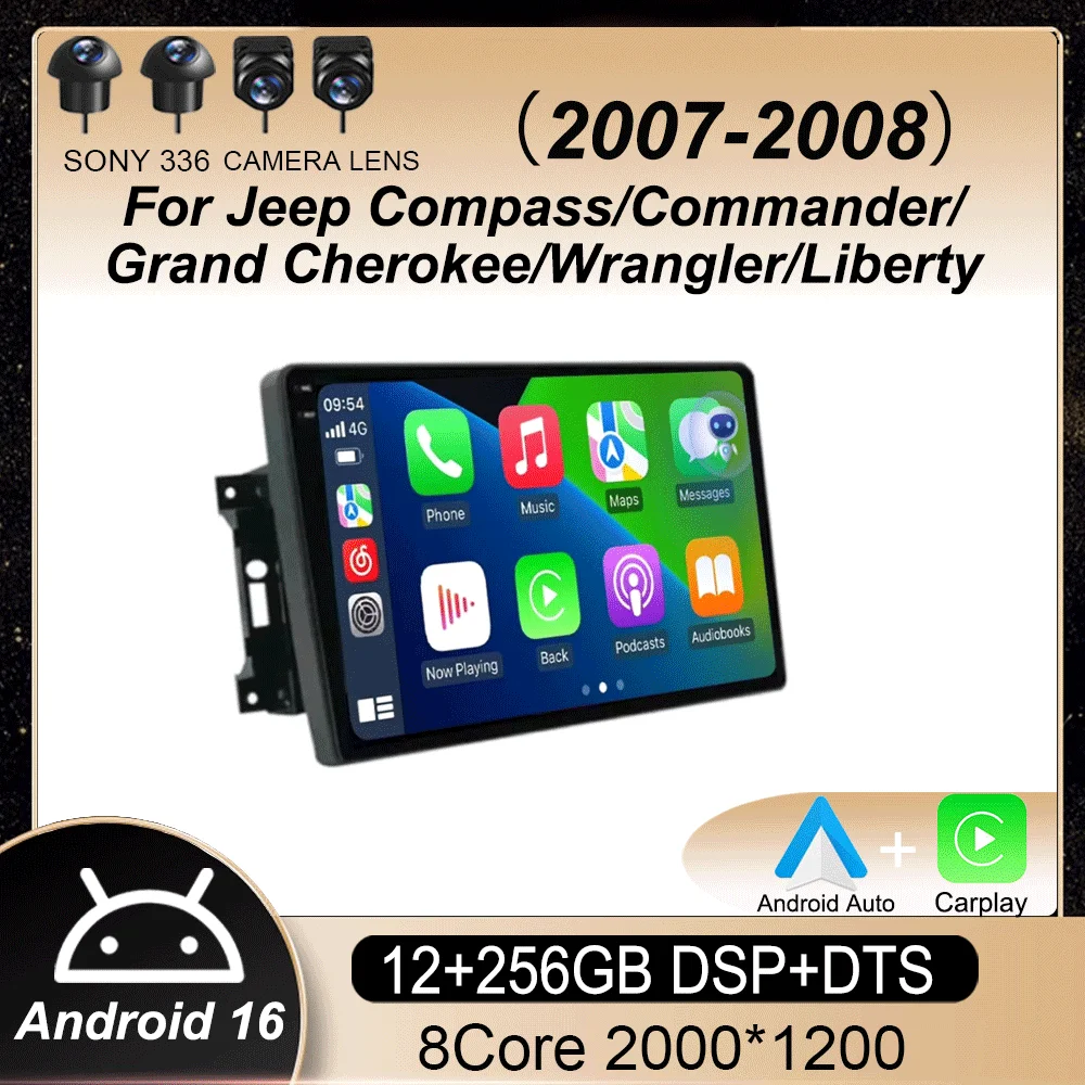 Android 16 Car Radio QLED GPS Navigation Multimedia Player For Jeep Compass/Commander/Grand Cherokee/Wrangler/Liberty AutoRadio
Android 16 Car Radio QLED GPS Navigation Multimedia Player For Jeep Compass/Commander/Grand Cherokee/Wrangler/Liberty AutoRadio