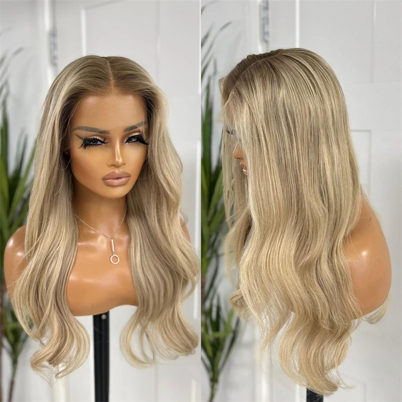 Free Part Ombre Ash Blonde Synthetic HD Lace Front Wig Heat Resistant Fiber Wigs Realistic Look Hairline Trendy Wigs 26 Inches
Free Part Ombre Ash Blonde Synthetic HD Lace Front Wig Heat Resistant Fiber Wigs Realistic Look Hairline Trendy Wigs 26 Inches