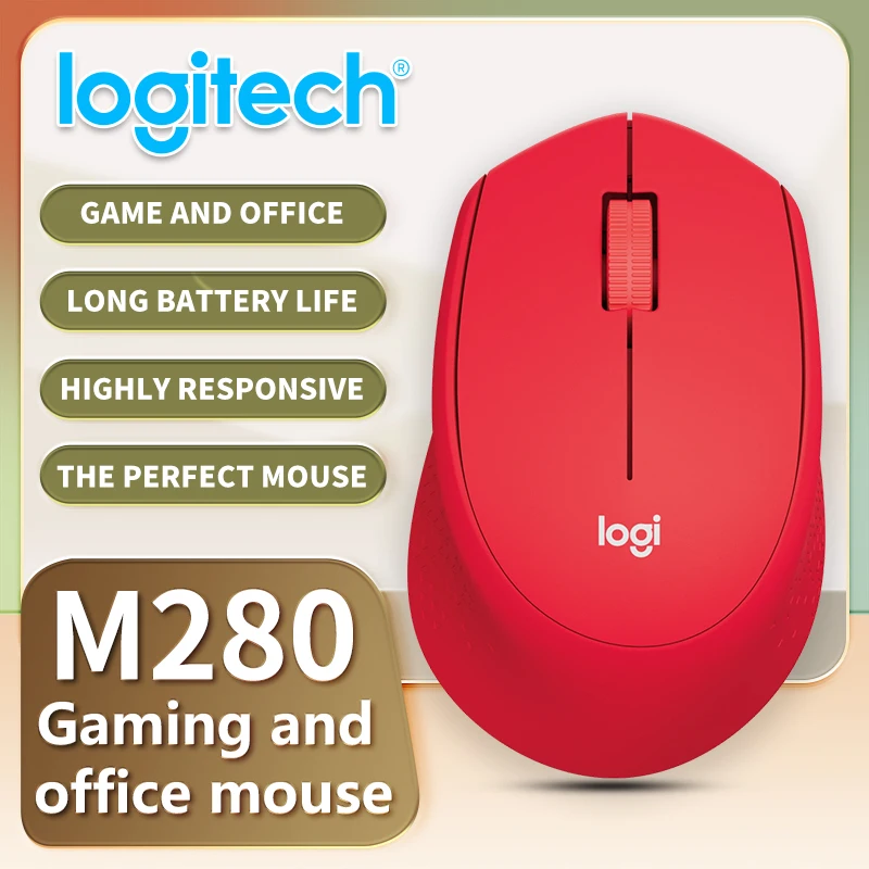 Беспроводная игровая мышь Logitech M280, тихая и компактная, эргономичная конструкция для деловых офисов и игр
Беспроводная игровая мышь Logitech M280, тихая и компактная, эргономичная конструкция для деловых офисов и игр