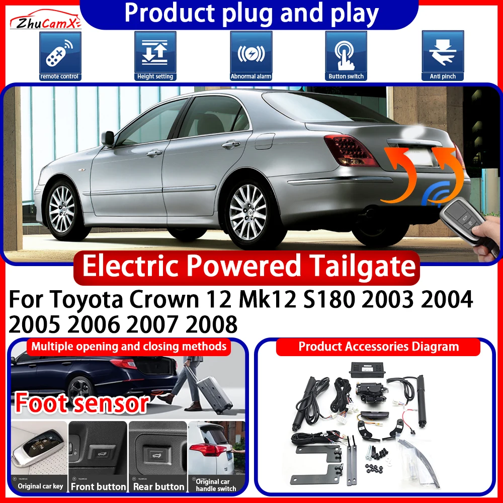 Powered Tailgate for Toyota Crown 12 Mk12 S180 2003 2004 2005 2006 2007 2008 anti pinch Smart Intelligent Trunk Control Gate
Powered Tailgate for Toyota Crown 12 Mk12 S180 2003 2004 2005 2006 2007 2008 anti pinch Smart Intelligent Trunk Control Gate
