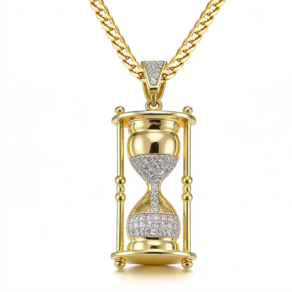 VANAXIN Hourglass Pendants Hip Hop Necklaces for Men Shiny Cubic Zircons Fashion Jewelry Gift Necklace For Women
VANAXIN Hourglass Pendants Hip Hop Necklaces for Men Shiny Cubic Zircons Fashion Jewelry Gift Necklace For Women