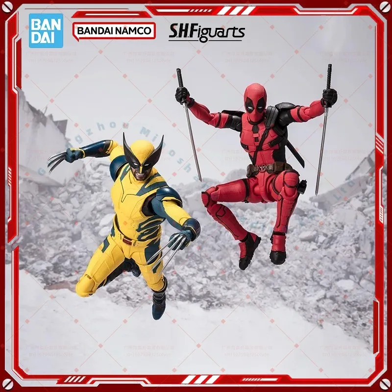 Original box Bandai SHF In shock MARVEL DEADPOOL and WOLVERINE SET Figure Finished Model kit Anime full Action Toy Gift for kid
Original box Bandai SHF In shock MARVEL DEADPOOL and WOLVERINE SET Figure Finished Model kit Anime full Action Toy Gift for kid