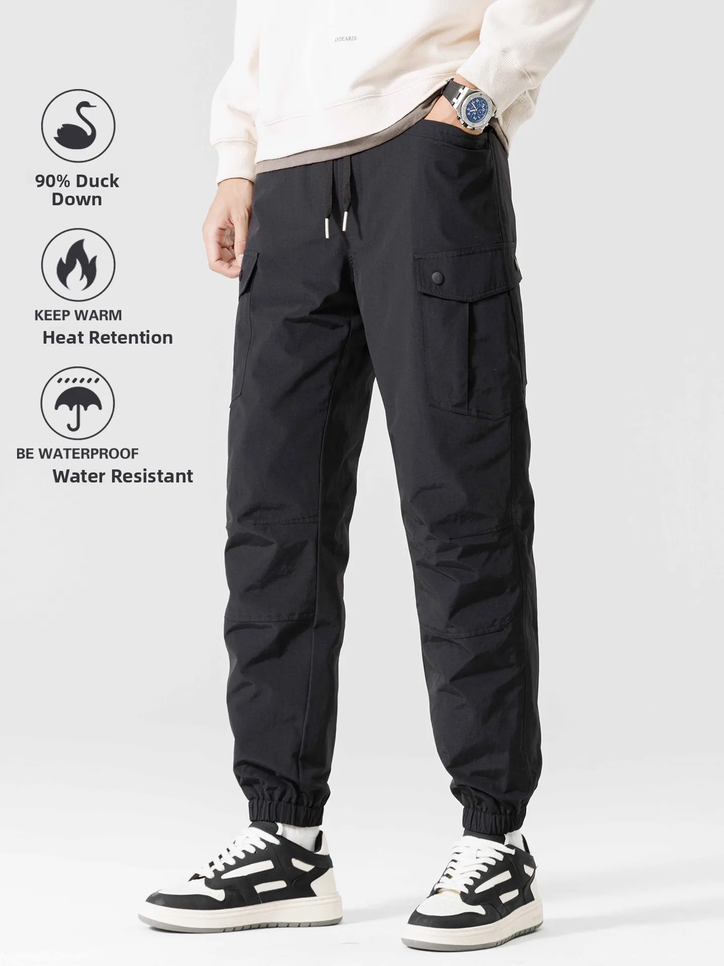 Men's Winter down Trousers 90 Du down Skiing Windproof Waterproof Tee-Proof Outdoor Wear Warm Straight Leg Work Pants
Men's Winter down Trousers 90 Du down Skiing Windproof Waterproof Tee-Proof Outdoor Wear Warm Straight Leg Work Pants