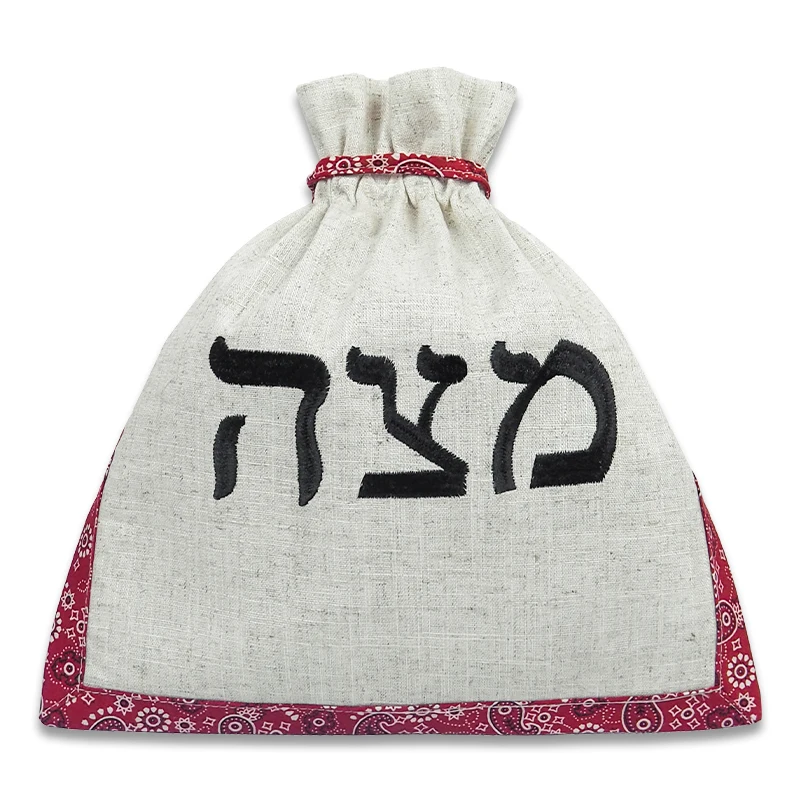 Custom Embroidered White Linen Fabric Jewish Wedding Hallot Bag with Red Floral Hemming Elegant Hallot Bag
Custom Embroidered White Linen Fabric Jewish Wedding Hallot Bag with Red Floral Hemming Elegant Hallot Bag