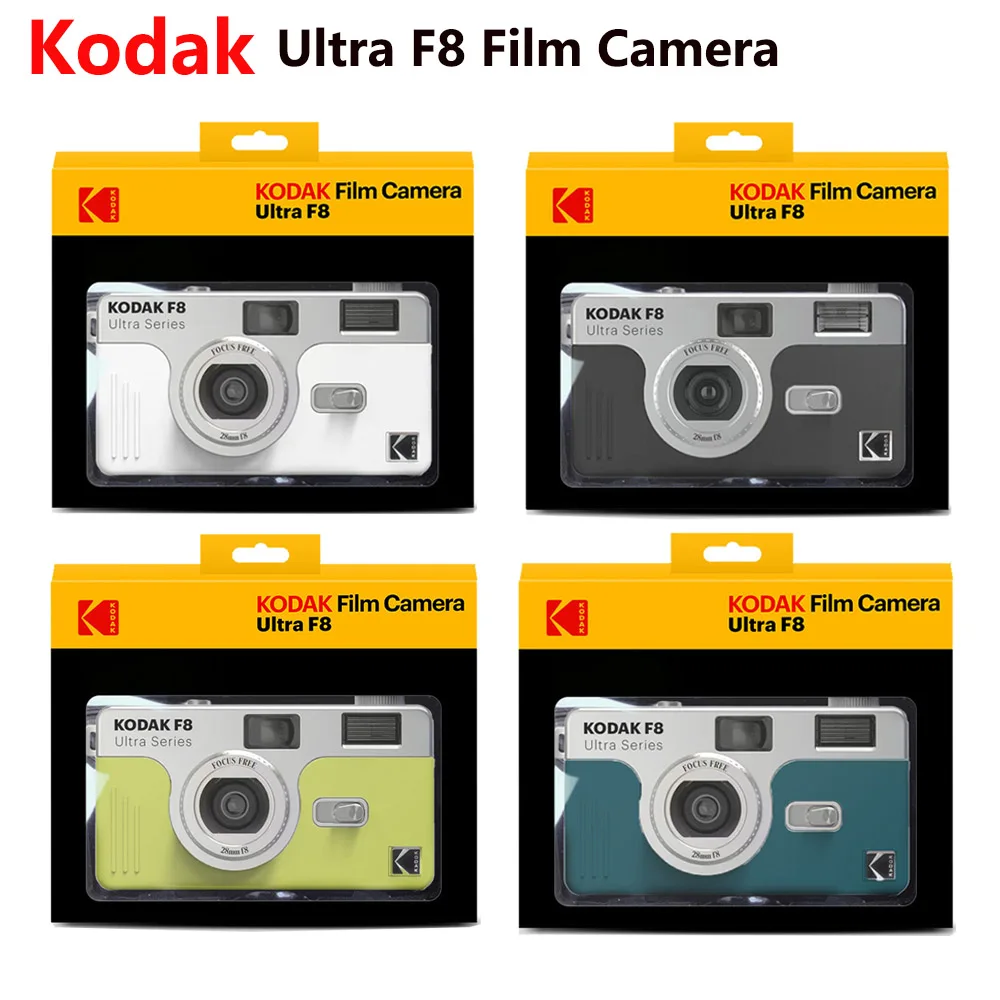 Kodak Ultra F8 Film Camera 35mm Kodak Focus Free Reusable Built in Flash Multiple Colors with Package Portable 135 Camera
Kodak Ultra F8 Film Camera 35mm Kodak Focus Free Reusable Built in Flash Multiple Colors with Package Portable 135 Camera