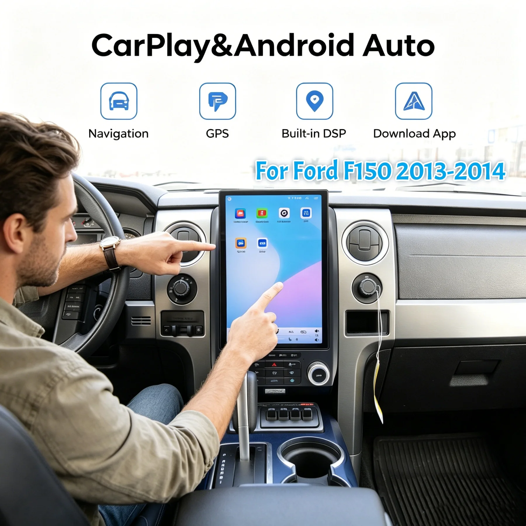14" Android CarPlay Auto Car Radio For Ford F150 2013-2014 GPS Navigation Multimedia Player Car Stereo Touch Screen DSP 4G WiFi
14" Android CarPlay Auto Car Radio For Ford F150 2013-2014 GPS Navigation Multimedia Player Car Stereo Touch Screen DSP 4G WiFi