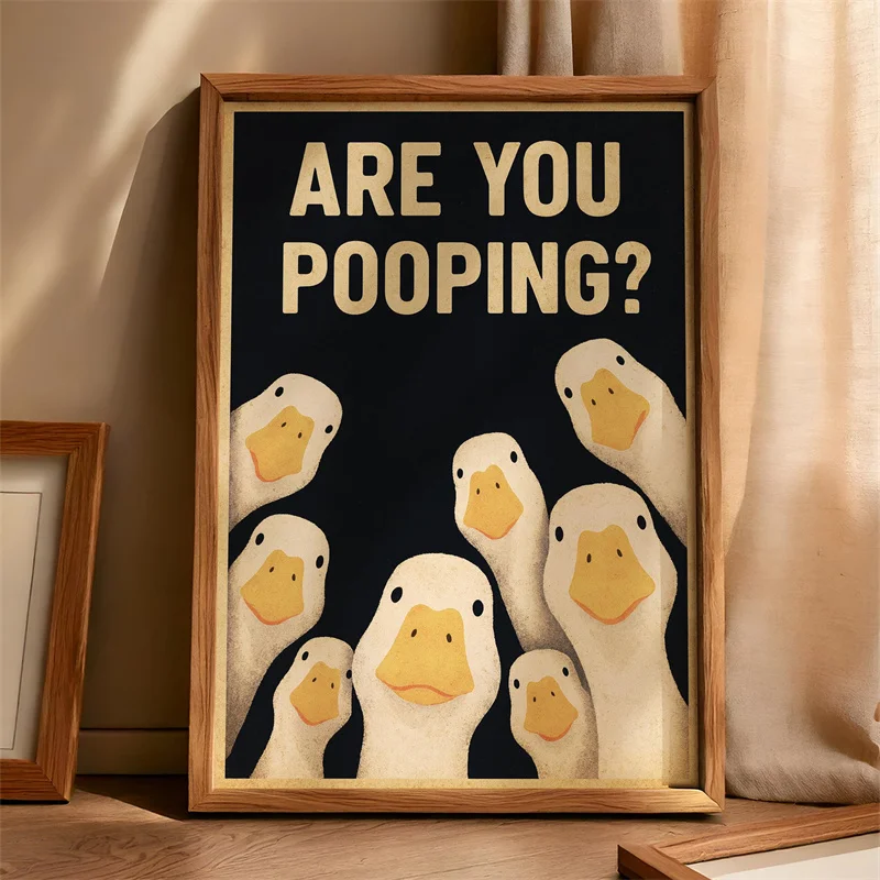 Funny Goose Bathroom Poster "are You Pooping" Printed Wall Art Canvas Painting Picture for Bathroom Toilet Humor Decor Gift
Funny Goose Bathroom Poster "are You Pooping" Printed Wall Art Canvas Painting Picture for Bathroom Toilet Humor Decor Gift