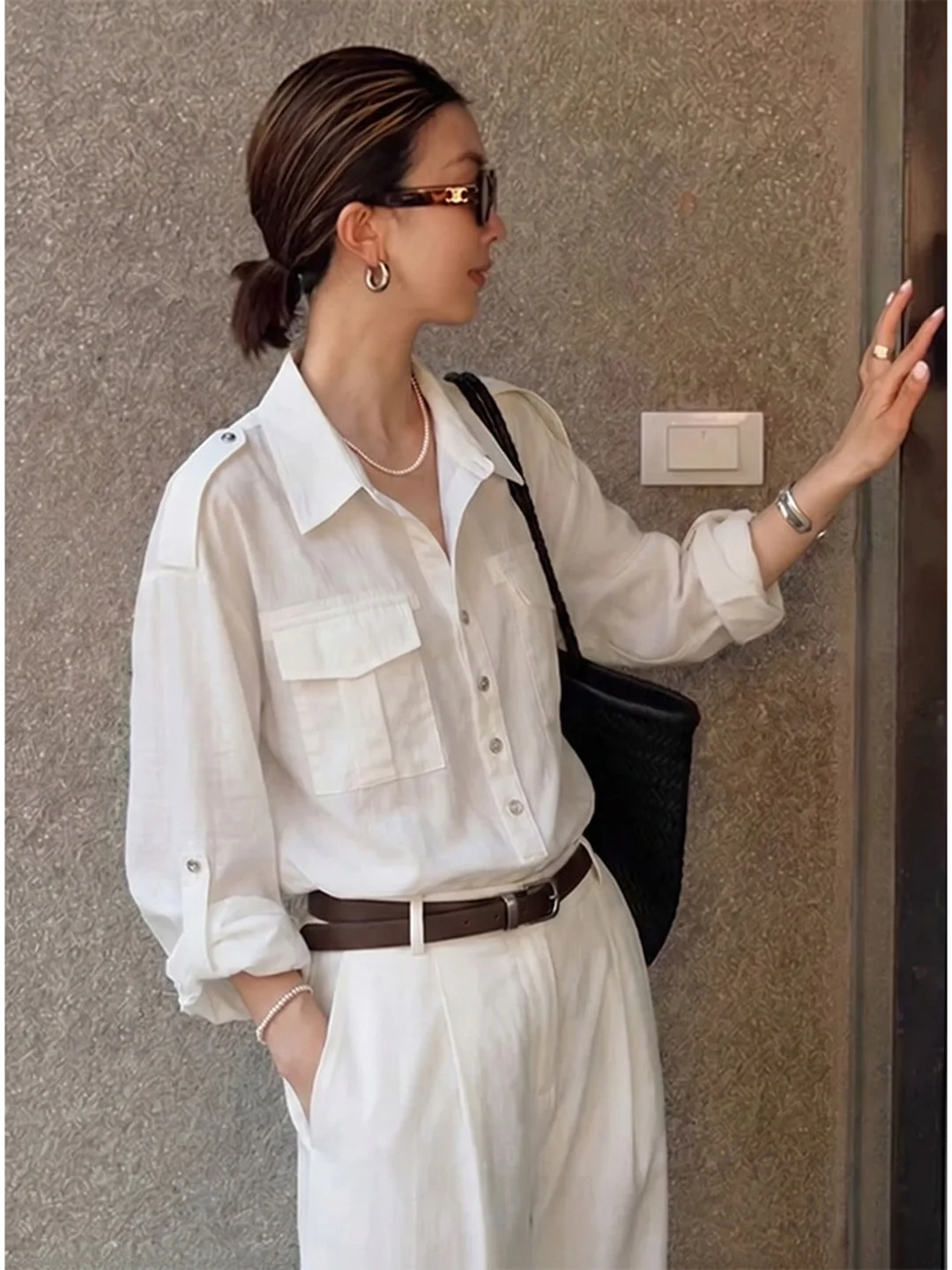 High Intelligence Sensation White Retro Money Style Micro Transparent Long Sleeve Shirt Women Summer Thin Loose Slimming Casu...
High Intelligence Sensation White Retro Money Style Micro Transparent Long Sleeve Shirt Women Summer Thin Loose Slimming Casu...