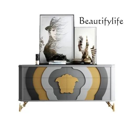Light luxury dining side cabinet, living room cabinet, decorative cabinet, entrance hall, living room, villa designer
Light luxury dining side cabinet, living room cabinet, decorative cabinet, entrance hall, living room, villa designer