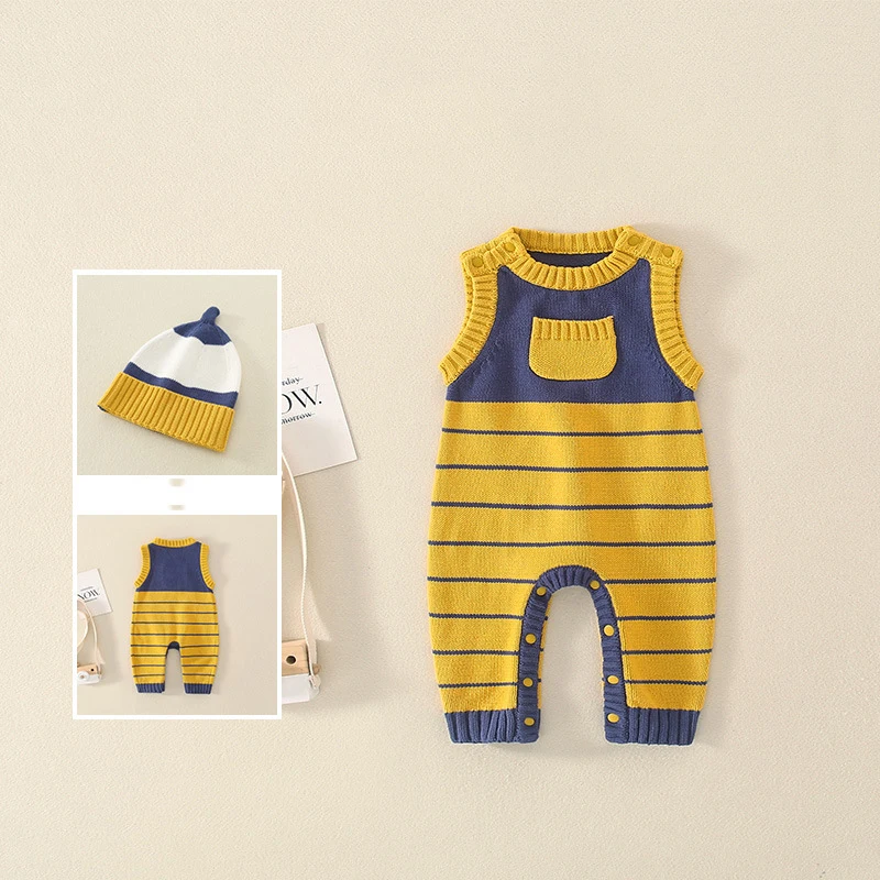 UNITIM/Детские комбинезоны для маленьких девочек, весенние полосатые вязаные боди для маленьких девочек, комбинезоны для новорожденных мальчиков, комбинезон для маленьких мальчиков + шапка, 2 шт.
UNITIM/Детские комбинезоны для маленьких девочек, весенние полосатые вязаные боди для маленьких девочек, комбинезоны для новорожденных мальчиков, комбинезон для маленьких мальчиков + шапка, 2 шт.