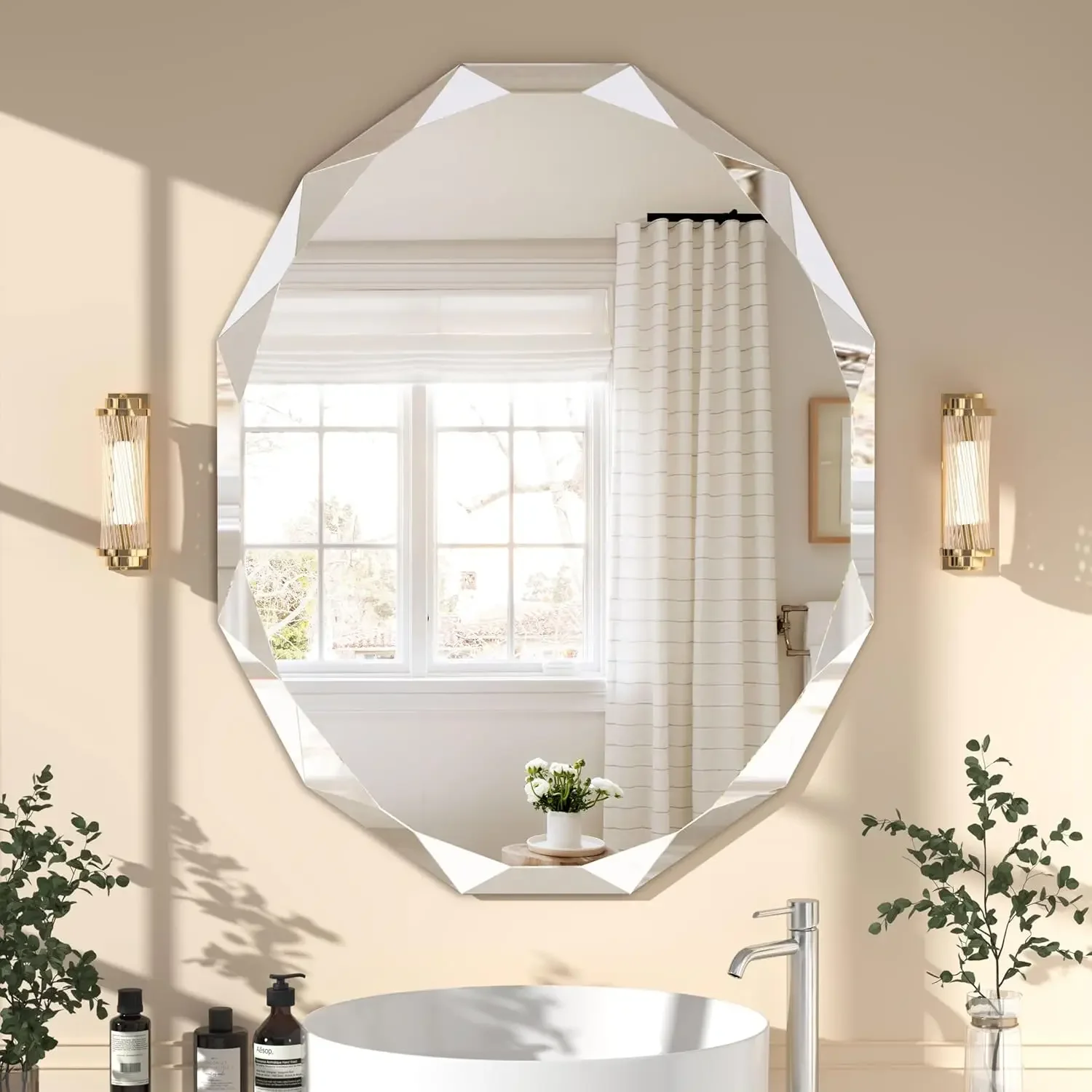 Bathroom Mirrors for Over Sink, Round Frameless Mirrors for Wall, 24x30 Inch Beveled Bathroom Mirror, Bathroom Vanity Circle Mir
Bathroom Mirrors for Over Sink, Round Frameless Mirrors for Wall, 24x30 Inch Beveled Bathroom Mirror, Bathroom Vanity Circle Mir