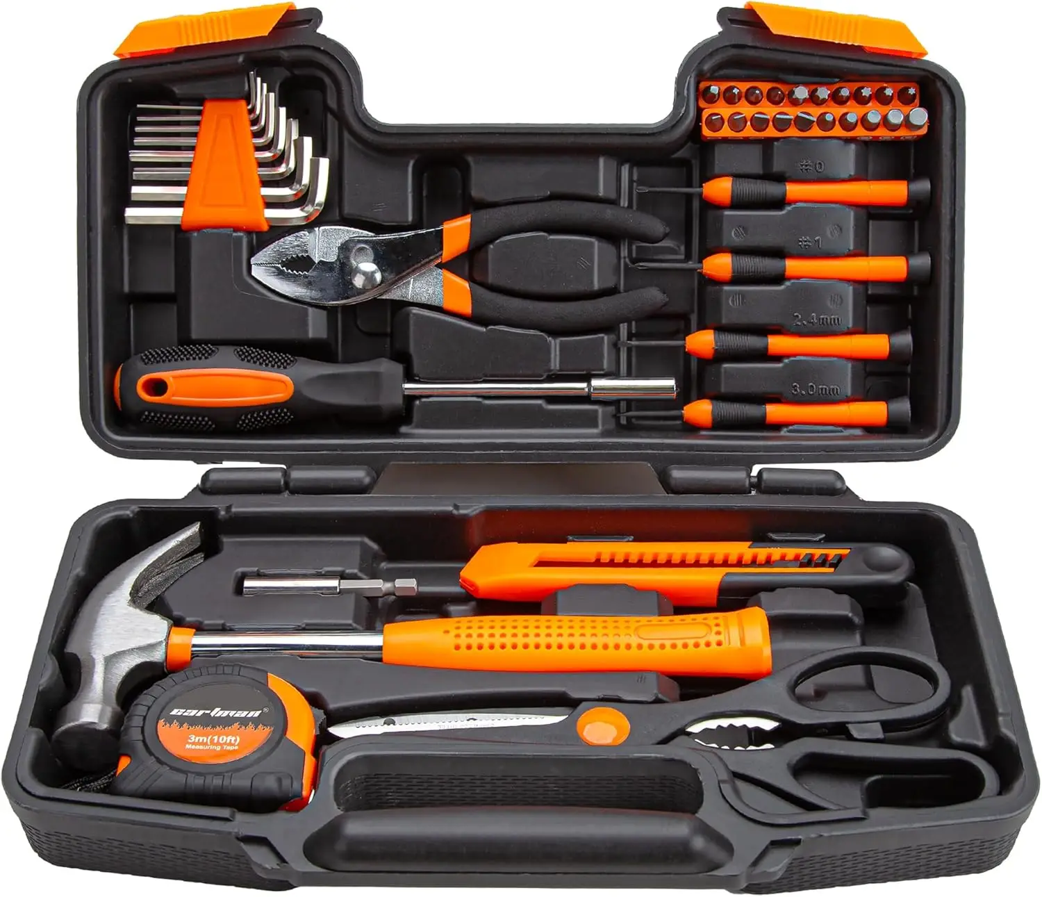 CARTMAN 39 Piece Tool Set General Household Hand Kit with Plastic Toolbox Storage Case Orange
CARTMAN 39 Piece Tool Set General Household Hand Kit with Plastic Toolbox Storage Case Orange