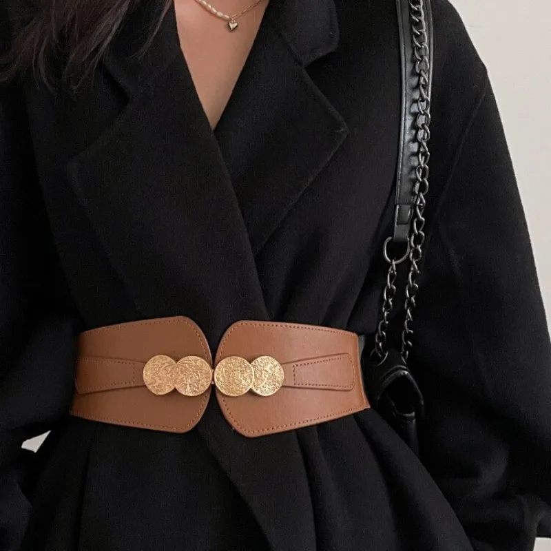 Black Women Elastic Wide Waist Corset Belt Stretchy Decor Waistband Versatile Outer Accessory For Coat Dress Skirt
Black Women Elastic Wide Waist Corset Belt Stretchy Decor Waistband Versatile Outer Accessory For Coat Dress Skirt