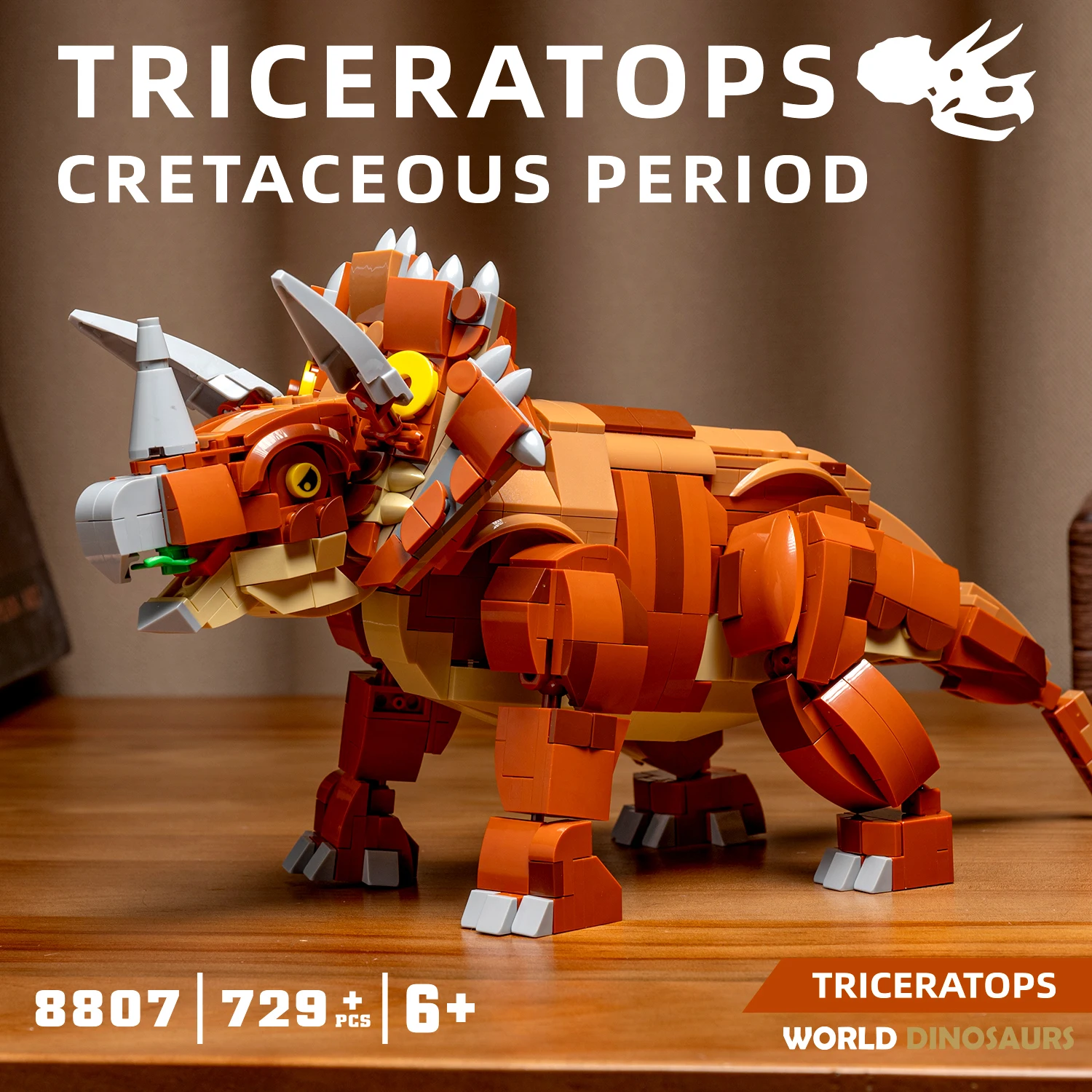 Jurassic Triceratops Building Blocks Set 729 PCS Prehistoric Dinosaur Construction for Boys Age 8-12 with Movable Head And Limbs
Jurassic Triceratops Building Blocks Set 729 PCS Prehistoric Dinosaur Construction for Boys Age 8-12 with Movable Head And Limbs