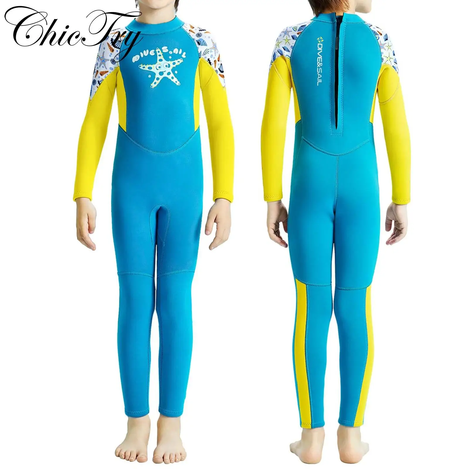 Kids Boys Girls Swim Leotard 2.5mm Neoprene Wetsuit Thermal Swimsuit Starfish Printed Jumpsuit Long Sleeve Bodysuit Wet Suit
Kids Boys Girls Swim Leotard 2.5mm Neoprene Wetsuit Thermal Swimsuit Starfish Printed Jumpsuit Long Sleeve Bodysuit Wet Suit
