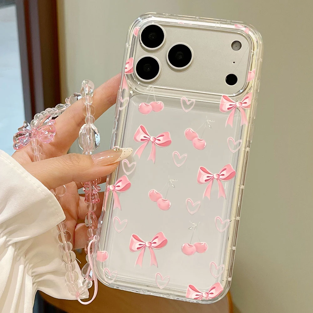 Korean Cherry Heart Bowknot Pattern Phone Case For iPhone 17 Pro Max 16 15 14 13 12 11 Pro 16e 17 Air X XR XS Max 7 8 Plus Cover
Korean Cherry Heart Bowknot Pattern Phone Case For iPhone 17 Pro Max 16 15 14 13 12 11 Pro 16e 17 Air X XR XS Max 7 8 Plus Cover
