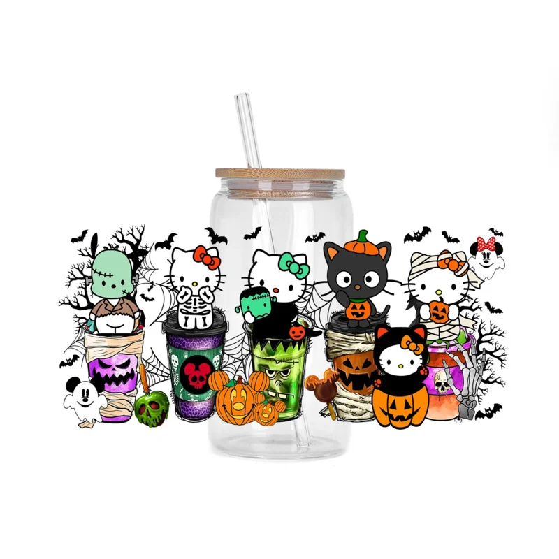 Halloween cute anime Series easy peel waterproof DIY Decals 3D transfers uvdtf stickers 16oz uv dtf cup wraps for Libbey Glasses
Halloween cute anime Series easy peel waterproof DIY Decals 3D transfers uvdtf stickers 16oz uv dtf cup wraps for Libbey Glasses