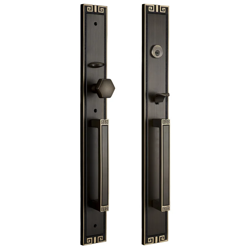 Brass Chinese door lock Villa entry double opening folio lock
Brass Chinese door lock Villa entry double opening folio lock
