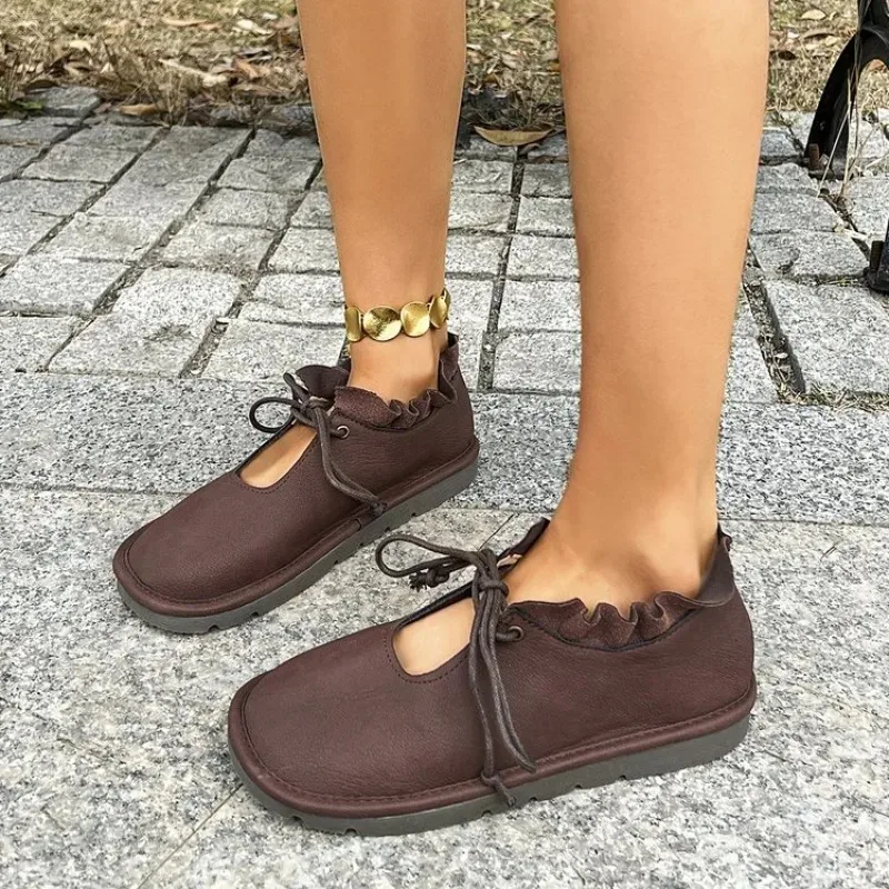 2026 Ladies Shoes Lace Up Women's Flats Outdoor Casual Flats Women Round Toe Soft Bottom Hollow Plus Size Shoes Female
2026 Ladies Shoes Lace Up Women's Flats Outdoor Casual Flats Women Round Toe Soft Bottom Hollow Plus Size Shoes Female