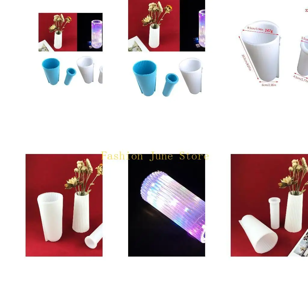 N5KA Diy Crystal Epoxy Resin Mold Stripe Heightened Vase Pen Holder Silicone Mold
N5KA Diy Crystal Epoxy Resin Mold Stripe Heightened Vase Pen Holder Silicone Mold