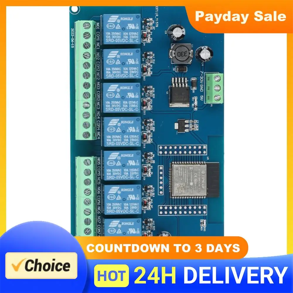 ESP32 Secondary Development Board ESP32 WIFI Bluetooth-compatible BLE Relay Module DC 5-30/60V WIFI BT BLE Relay Module
ESP32 Secondary Development Board ESP32 WIFI Bluetooth-compatible BLE Relay Module DC 5-30/60V WIFI BT BLE Relay Module