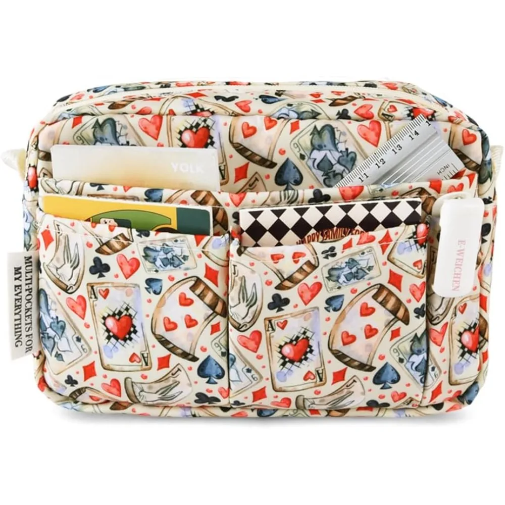 E-WEICHEN Multiple Pockets Portfolio Organizer with Zippered, Makeup Bag Travel Essentials for Women, Simple Waterproof Statione
E-WEICHEN Multiple Pockets Portfolio Organizer with Zippered, Makeup Bag Travel Essentials for Women, Simple Waterproof Statione