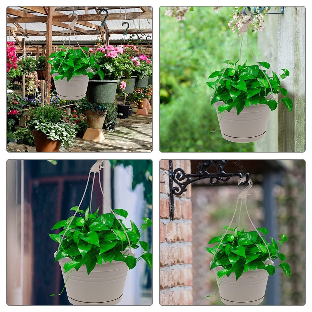 2pcs Hanging Flower Pot Wall Mount Planter Balcony Fence Decor Plant Holder Plastic Material Grey Color
2pcs Hanging Flower Pot Wall Mount Planter Balcony Fence Decor Plant Holder Plastic Material Grey Color