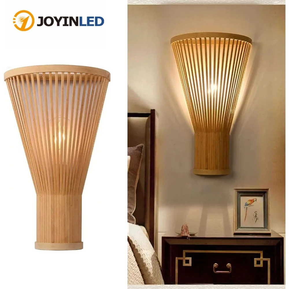 JOYINLED Bamboo Wall Light Classic Rattan Bedroom Wall Lamp E27 Rustic Decorative Wall Sconce Lighting for Living Room Lantern
JOYINLED Bamboo Wall Light Classic Rattan Bedroom Wall Lamp E27 Rustic Decorative Wall Sconce Lighting for Living Room Lantern