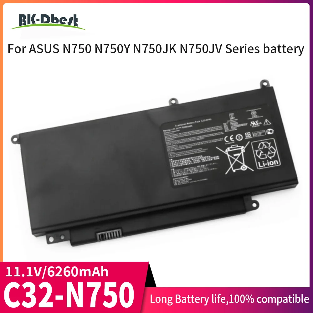 BK-Dbest Factory dDirect Supply High Quality C32-N750 Laptop Battery for ASUS N750 N750Y N750JK N750JV Series
BK-Dbest Factory dDirect Supply High Quality C32-N750 Laptop Battery for ASUS N750 N750Y N750JK N750JV Series