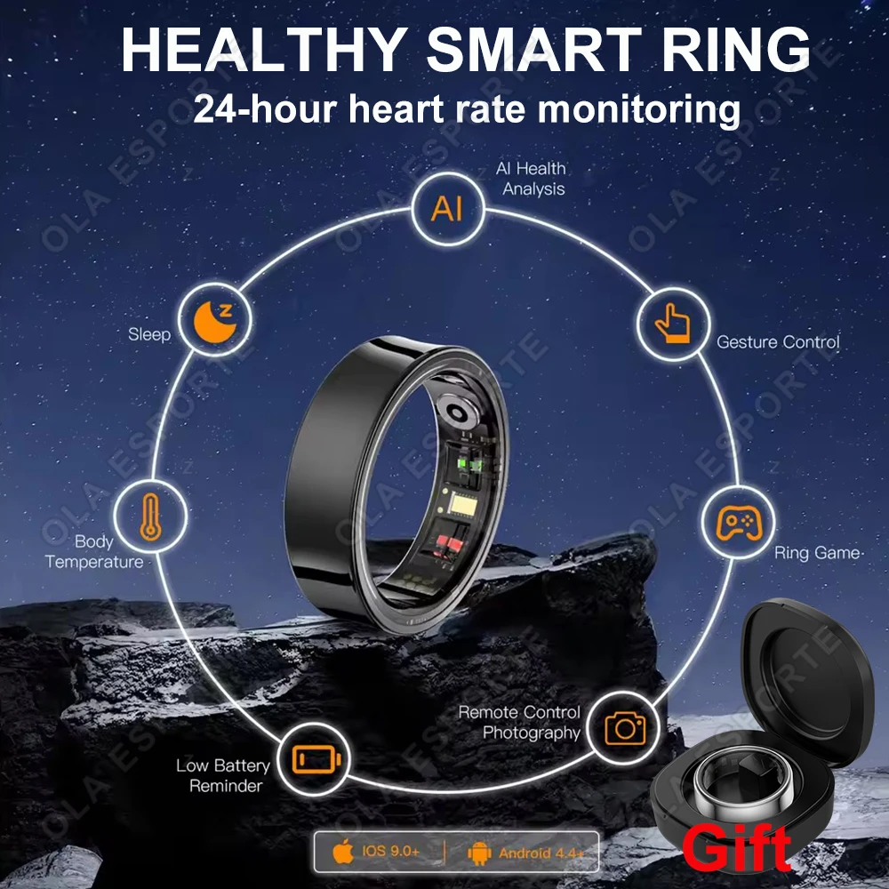2026 New Smart Ring Premium Smart Ring Waterproof Heart Rate Remote Control Multiple Sports Modes Sleep Health Fitness Thin Ring
2026 New Smart Ring Premium Smart Ring Waterproof Heart Rate Remote Control Multiple Sports Modes Sleep Health Fitness Thin Ring