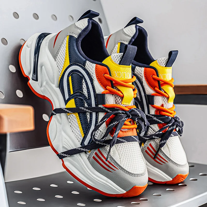 Summer 2026 Men's Retro Color Block Chunky Sneakers Breathable Mesh Platform Casual Sport Shoes Trainers Comfortable Men's Shoes
Summer 2026 Men's Retro Color Block Chunky Sneakers Breathable Mesh Platform Casual Sport Shoes Trainers Comfortable Men's Shoes
