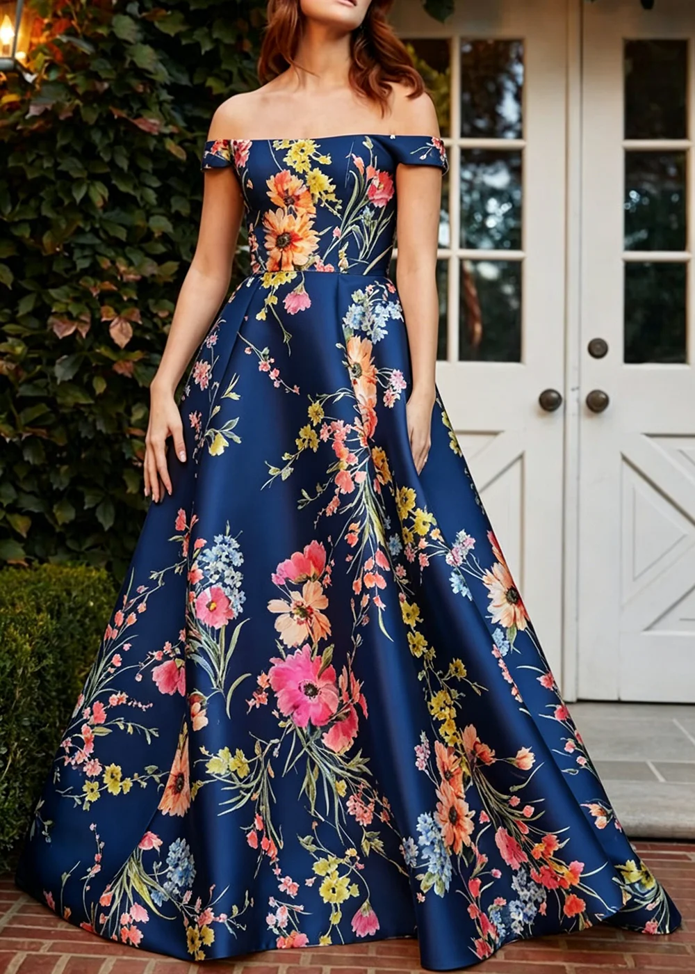 Women's Summer Elegant Off Shoulder Blue Printed Dress Fitted Satin High Waist Full A Line Maxi Dress Formal Party Evening Gown
Women's Summer Elegant Off Shoulder Blue Printed Dress Fitted Satin High Waist Full A Line Maxi Dress Formal Party Evening Gown