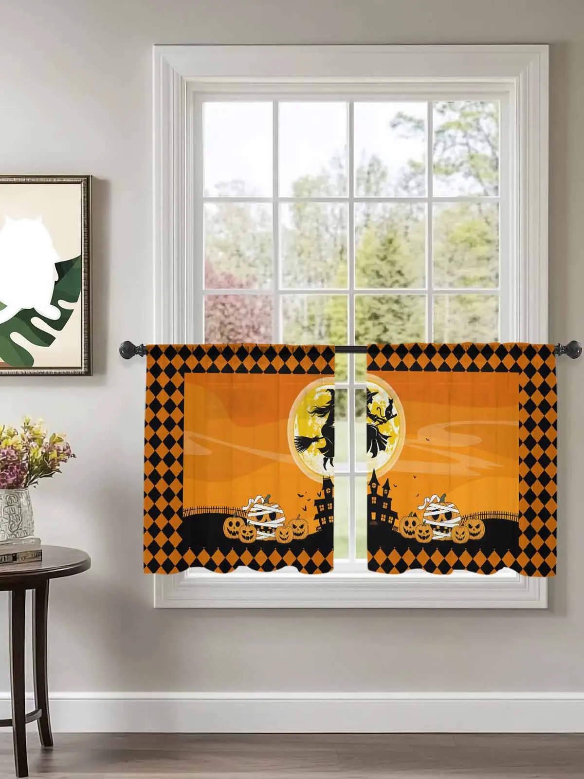 Retro Orange Witch Tulle Curtains For Bedroom Children Living Room Decor Sheer Curtains
Retro Orange Witch Tulle Curtains For Bedroom Children Living Room Decor Sheer Curtains