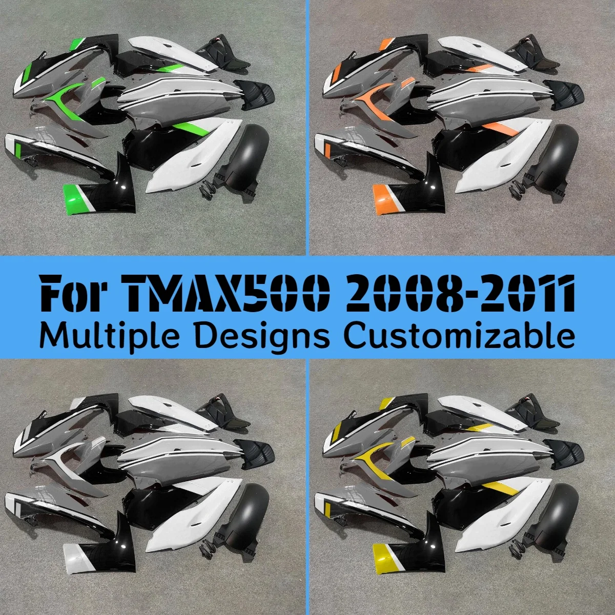 Motorcycle Full Body Parts Fairing Kit TMAX 500 2008 2009 2010 2011 ABS Accessories Fairings for YAMAHA TMAX500 08 09 10 11
Motorcycle Full Body Parts Fairing Kit TMAX 500 2008 2009 2010 2011 ABS Accessories Fairings for YAMAHA TMAX500 08 09 10 11