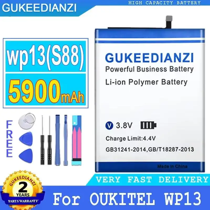 5900mAh Mobile Phone Battery Safe For Oukitel WP13 6.52 Inch S88
5900mAh Mobile Phone Battery Safe For Oukitel WP13 6.52 Inch S88