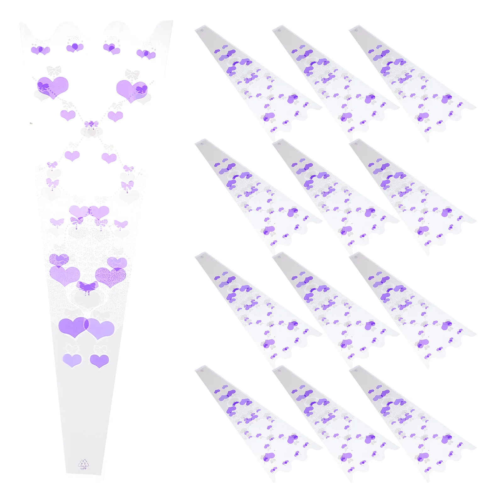 400pcs Flower Bouquet Packaging Bags Tapered Design Single Rose Sleeve Waterproof Opp Material Heart Pattern For Weddings
400pcs Flower Bouquet Packaging Bags Tapered Design Single Rose Sleeve Waterproof Opp Material Heart Pattern For Weddings