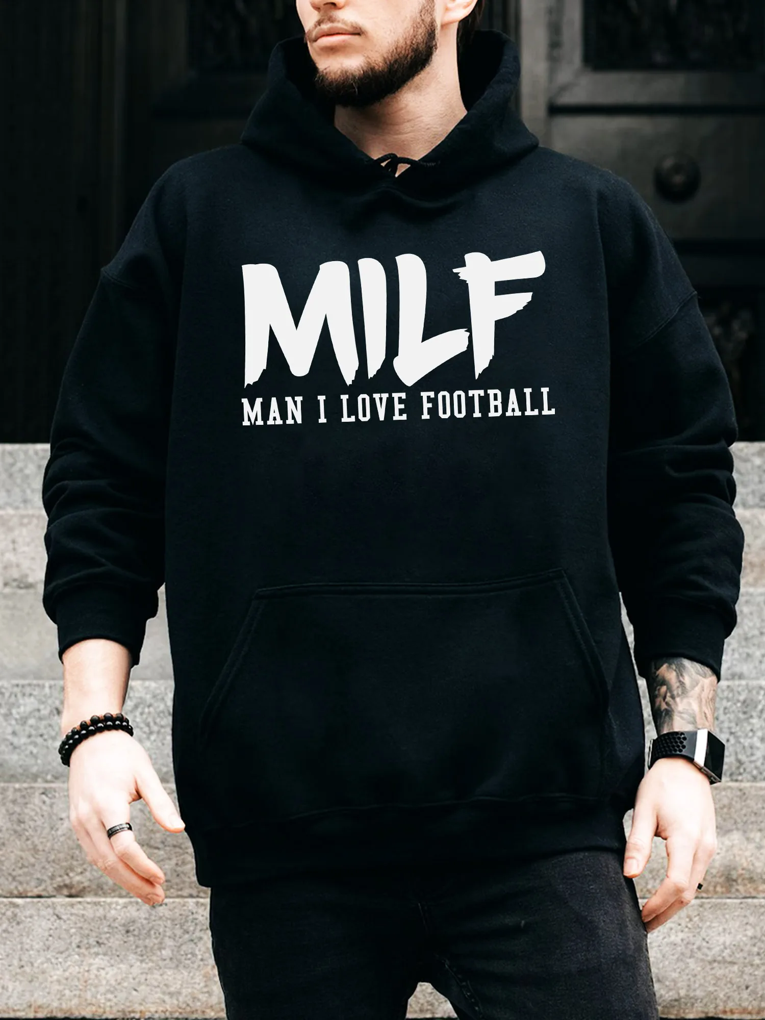 Мужская толстовка с капюшоном на шнурке Man I Love Football — повседневный удобный черный пуловер, осенне-зимняя толстовка с капюшоном
Мужская толстовка с капюшоном на шнурке Man I Love Football — повседневный удобный черный пуловер, осенне-зимняя толстовка с капюшоном