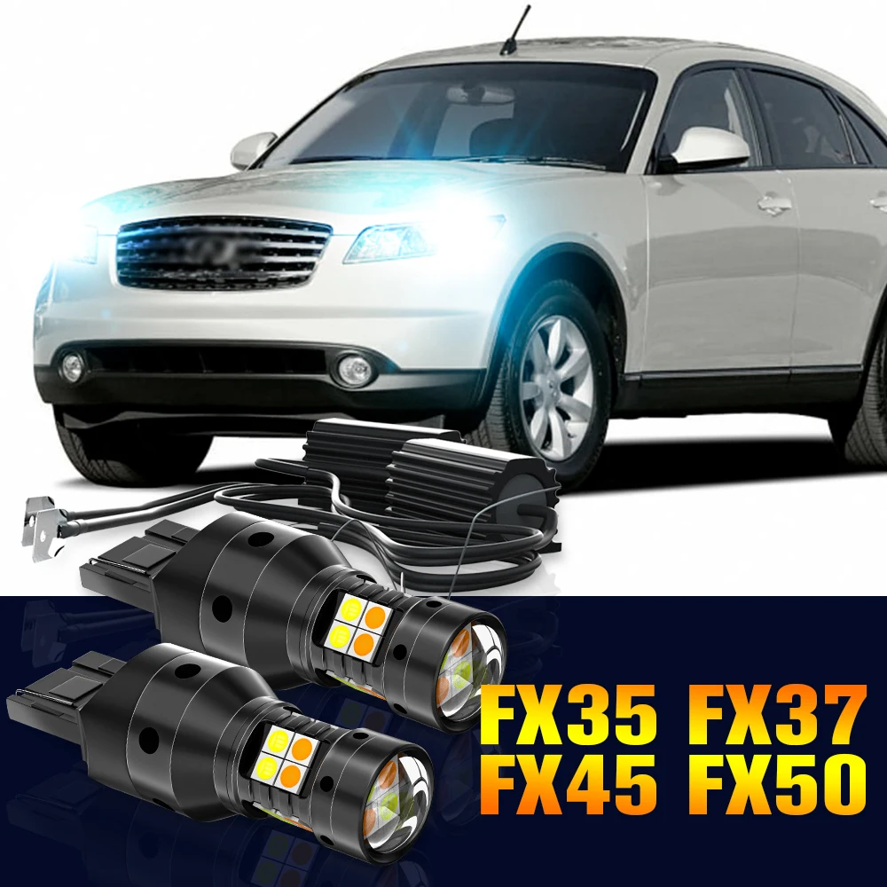 2pcs LED Dual Mode Turn Signal+Daytime Running Light DRL Lamp For Infiniti FX35 FX37 FX45 FX50 2003-2014 2008 2009 Accessories
2pcs LED Dual Mode Turn Signal+Daytime Running Light DRL Lamp For Infiniti FX35 FX37 FX45 FX50 2003-2014 2008 2009 Accessories