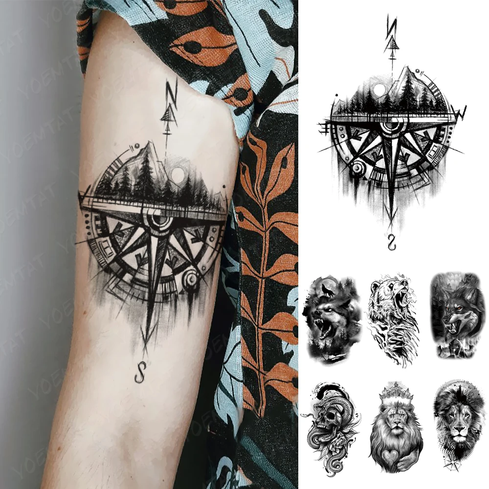 Waterproof Temporary Tattoo Sticker beast animal bear wolf lion compass Tattoos realistic Body Art Arm Fake Tatoo Men Women
Waterproof Temporary Tattoo Sticker beast animal bear wolf lion compass Tattoos realistic Body Art Arm Fake Tatoo Men Women